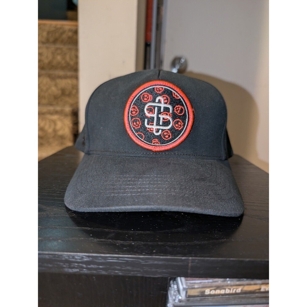 Swag Golf Snapback Hat SG Monogram Patch Black Adjustable Skull Logo